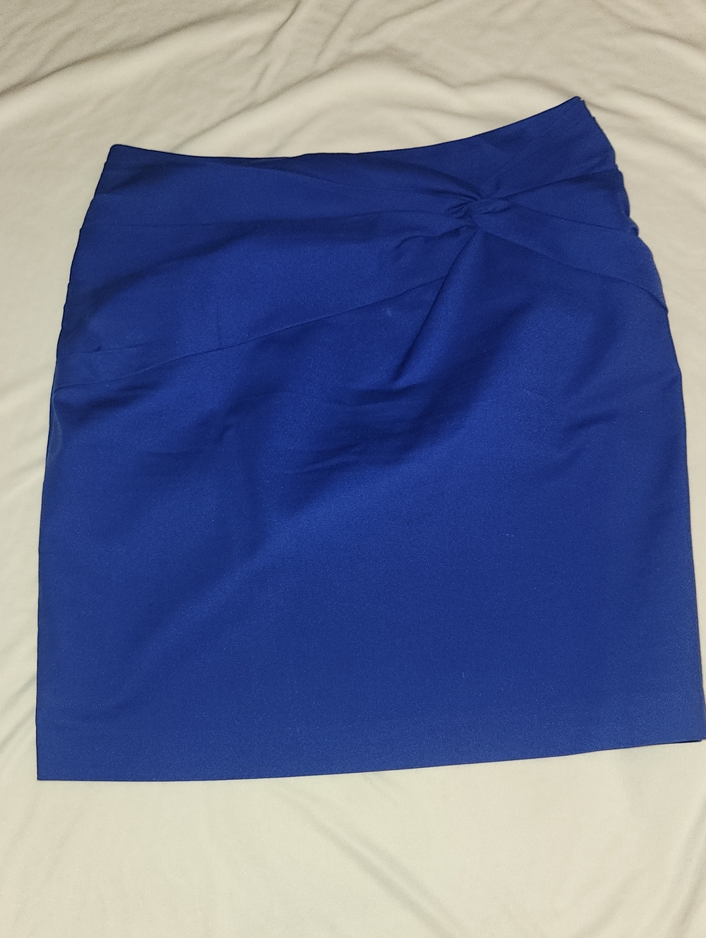Classic Twist-Front Pencil Skirt in Royal Blue
